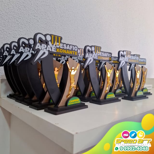 Série de troféus personalizados produzidos pela SpeedArt